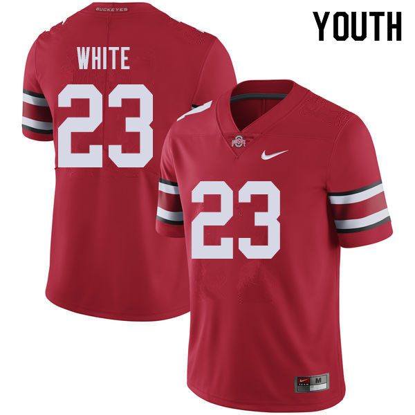 Ohio State Buckeyes De'Shawn White Youth #23 Red Authentic Stitched College Football Jersey